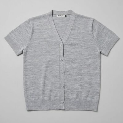 CARDIGAN BOXY JACLUX PLOMO