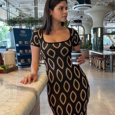 VESTIDO TEJIDO CELINE BLACK