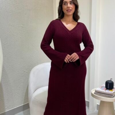 DRESS KNIT BARBARA BURGUNDY
