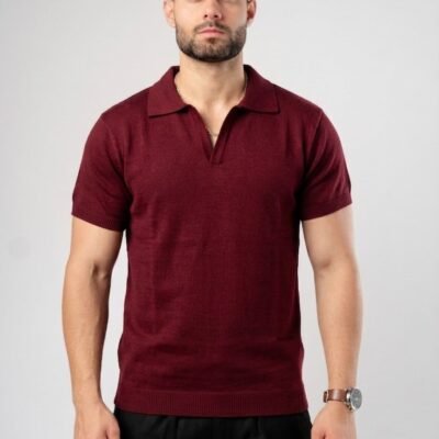 CAMISA KNIT BORGOÑA