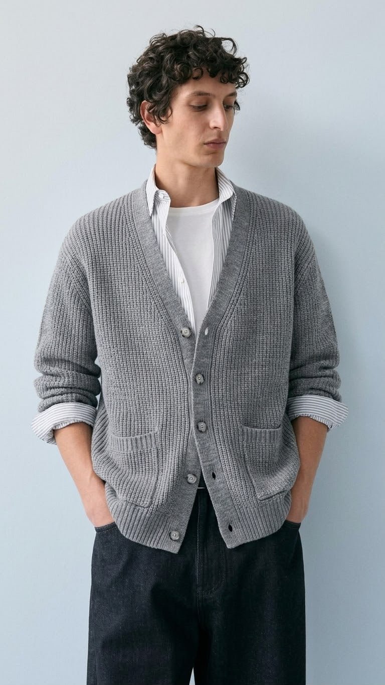 CARDIGAN BOXY KNIT LANA (PREVENTA)