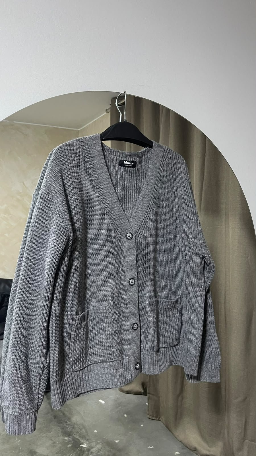 CARDIGAN BOXY KNIT LANA (PREVENTA) - Imagen 2
